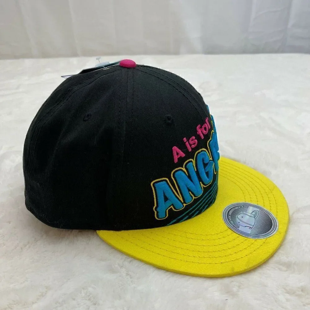 NWT Angry Birds Embroidered Snapback Cap A Is For Angry Black Concept One Access